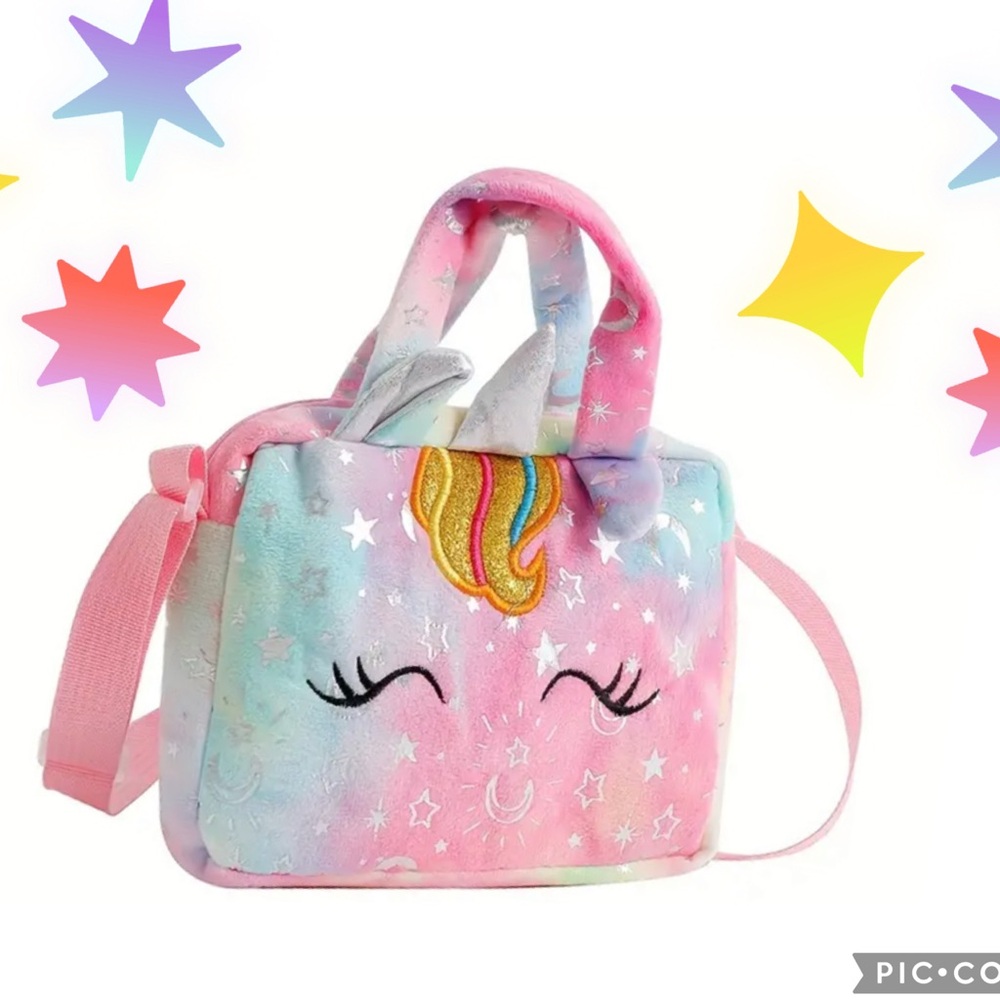 Adorable Pink Tie-Dye Unicorn Crossbody Purse With Adjustable Strap For Girls!